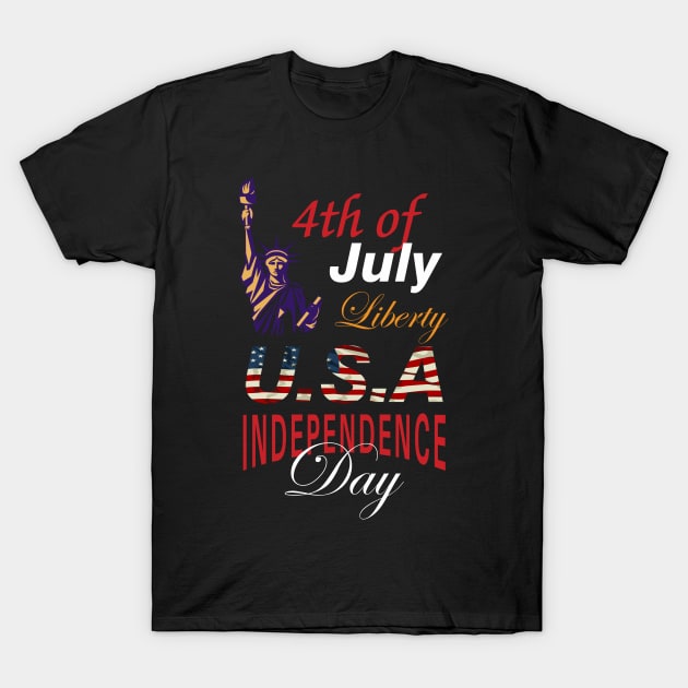 4th of July 1776  American independence day design T-Shirt by AJ techDesigns